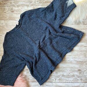 pure Jill by J. Jill Blue Loose Fitting Textured Sweater | XS / x-small